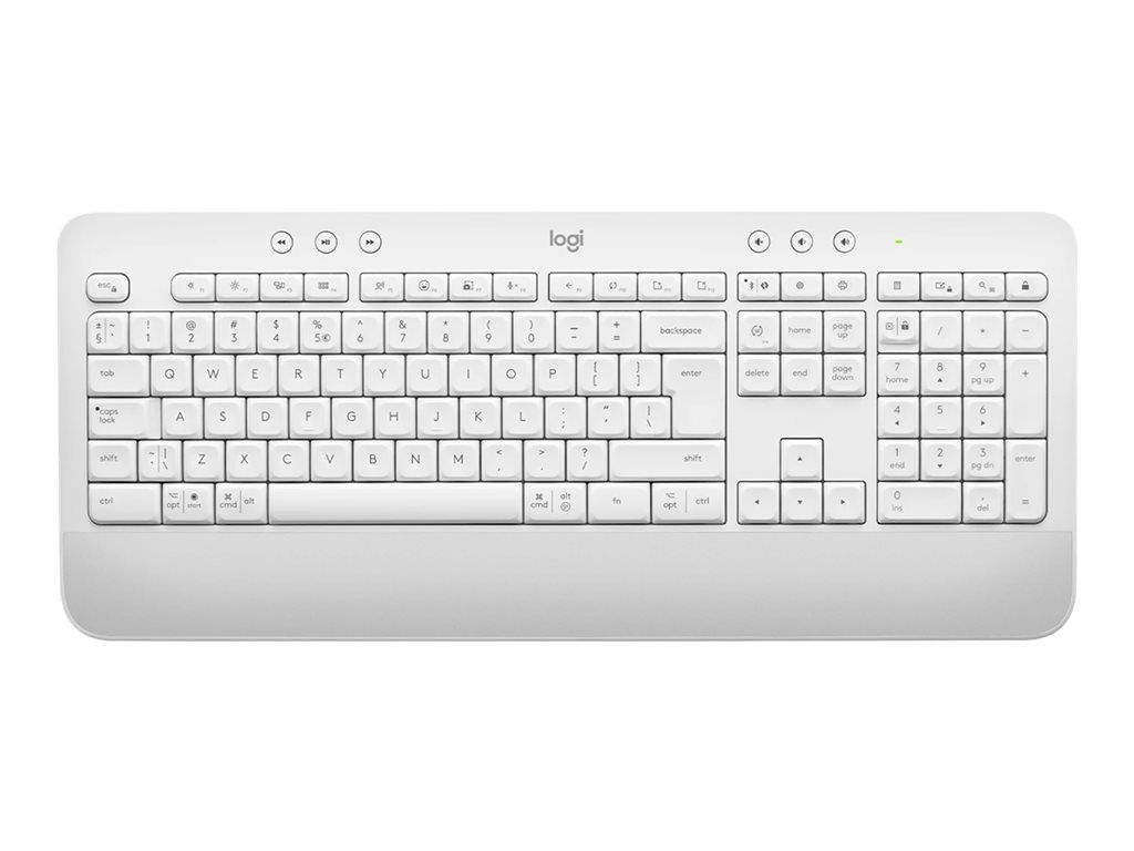 Logitech Signature MK650 Combo para Negocios - Conjunto de Teclado y Ratón Inalámbrico - Bluetooth LE - QWERTY - Internacional EE. UU. - Blanco Desgastado