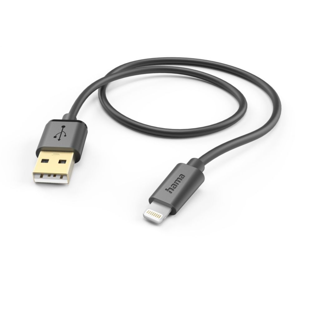 Cable Lightning Hama a USB, 1,50m, negro