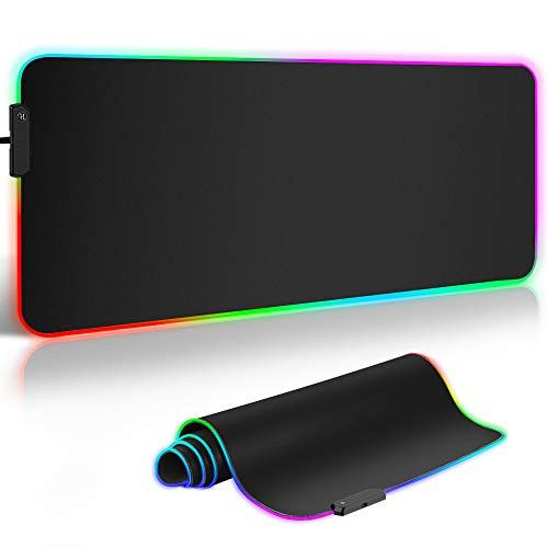 Gaming Mouse Pad RGB LED 10 Modes 800x300x3mm Black Mat