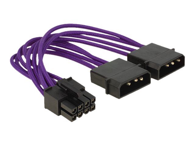 Delock Power Adapter - 4-Pin (M) to 8-Pin EPS (F) - 15cm - Violet