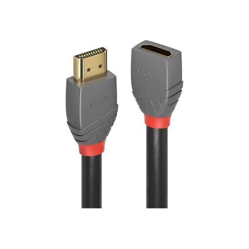 Lindy Anthra Line HDMI Extension Cable with Ethernet - 50cm, Black