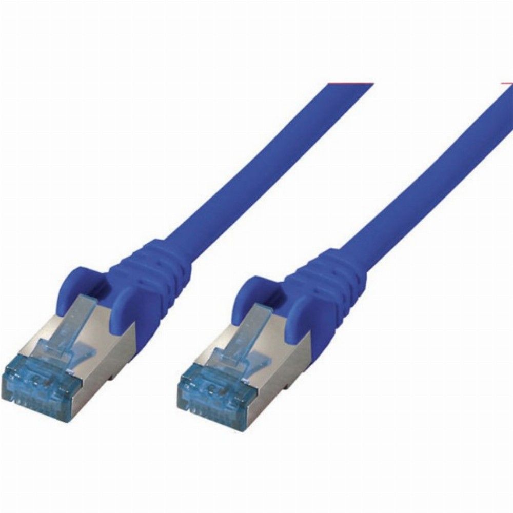 Cat6a RJ45 S/FTP Cable 0.5m Blue