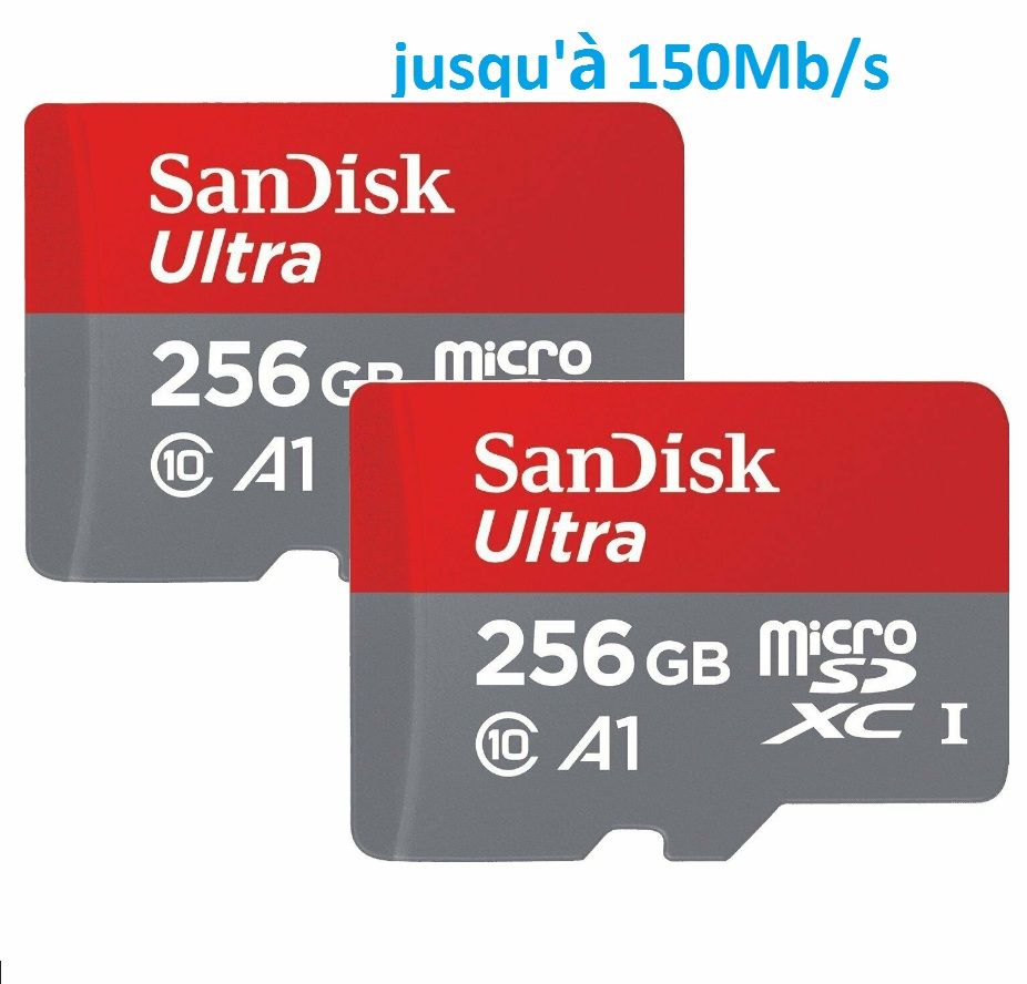 SanDisk Ultra Micro SDXC Memory Card 256GB, U1/A1, Class 10 (2-Pack)
