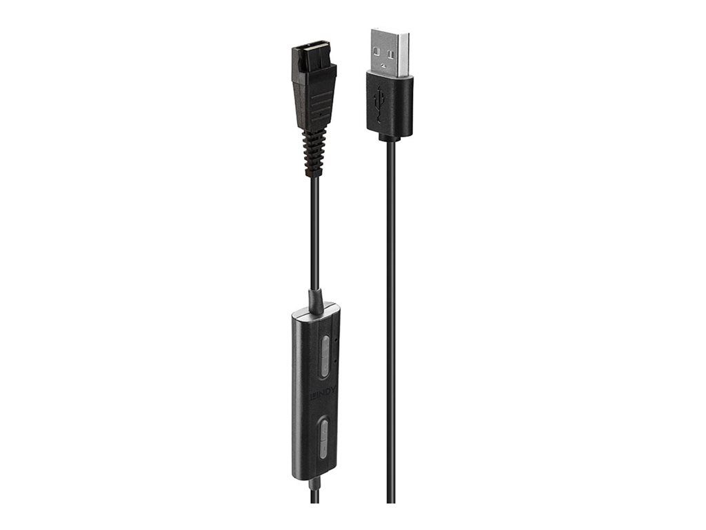 Lindy Quick-Disconnect USB Audio Cable - 58cm Black