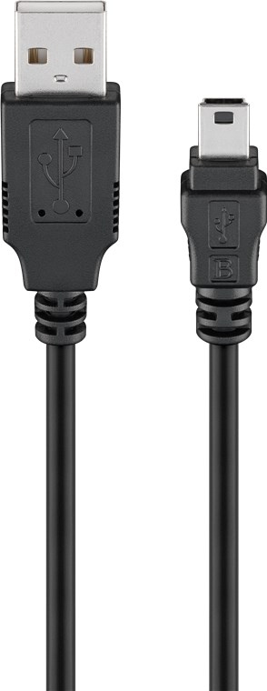 Goobay USB 2.0 Cable 1.8m A to Mini B Black