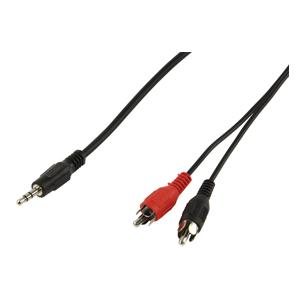 Valueline 3.5mm to 2x RCA Audio Cable, 1.5m, Black