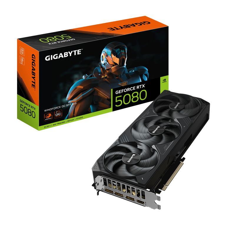 Gigabyte GeForce RTX 5080 WINDFORCE OC SFF 16G - 16GB GDDR7, 256-bit, PCI-E 5.0, 2670MHz Core Clock