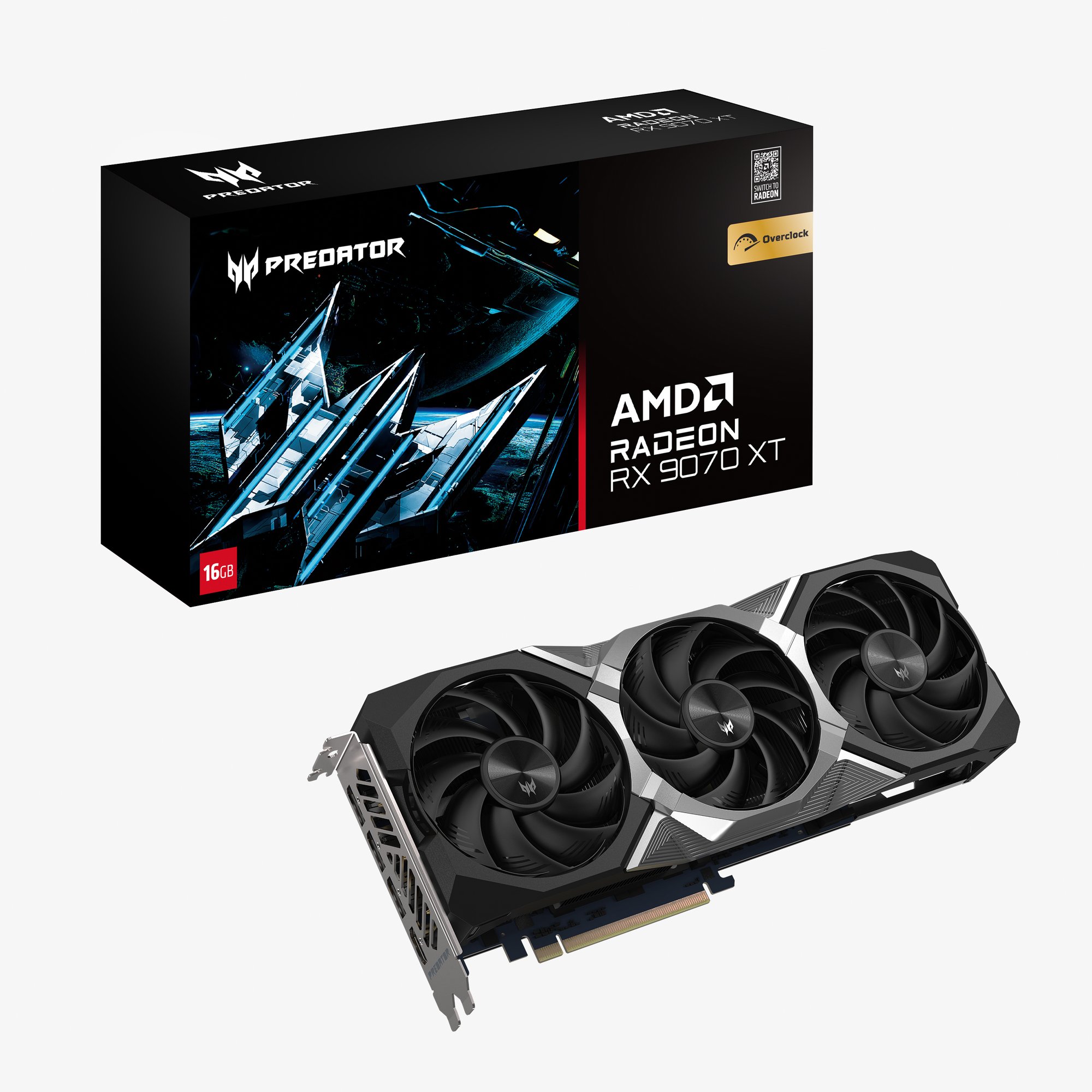 Tarjeta gráfica Acer Predator BiFrost Radeon RX 9070 XT OC 16 GB