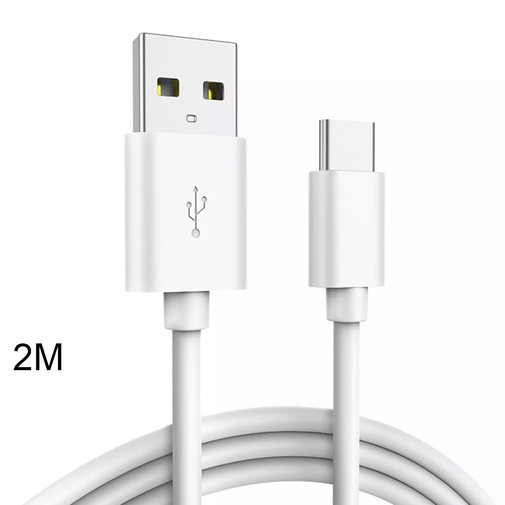 USB-C Cable for OPPO Find X5, X5 Lite, X5 Pro, Reno 6, Reno 6 Pro - 2 Meter Cable - White