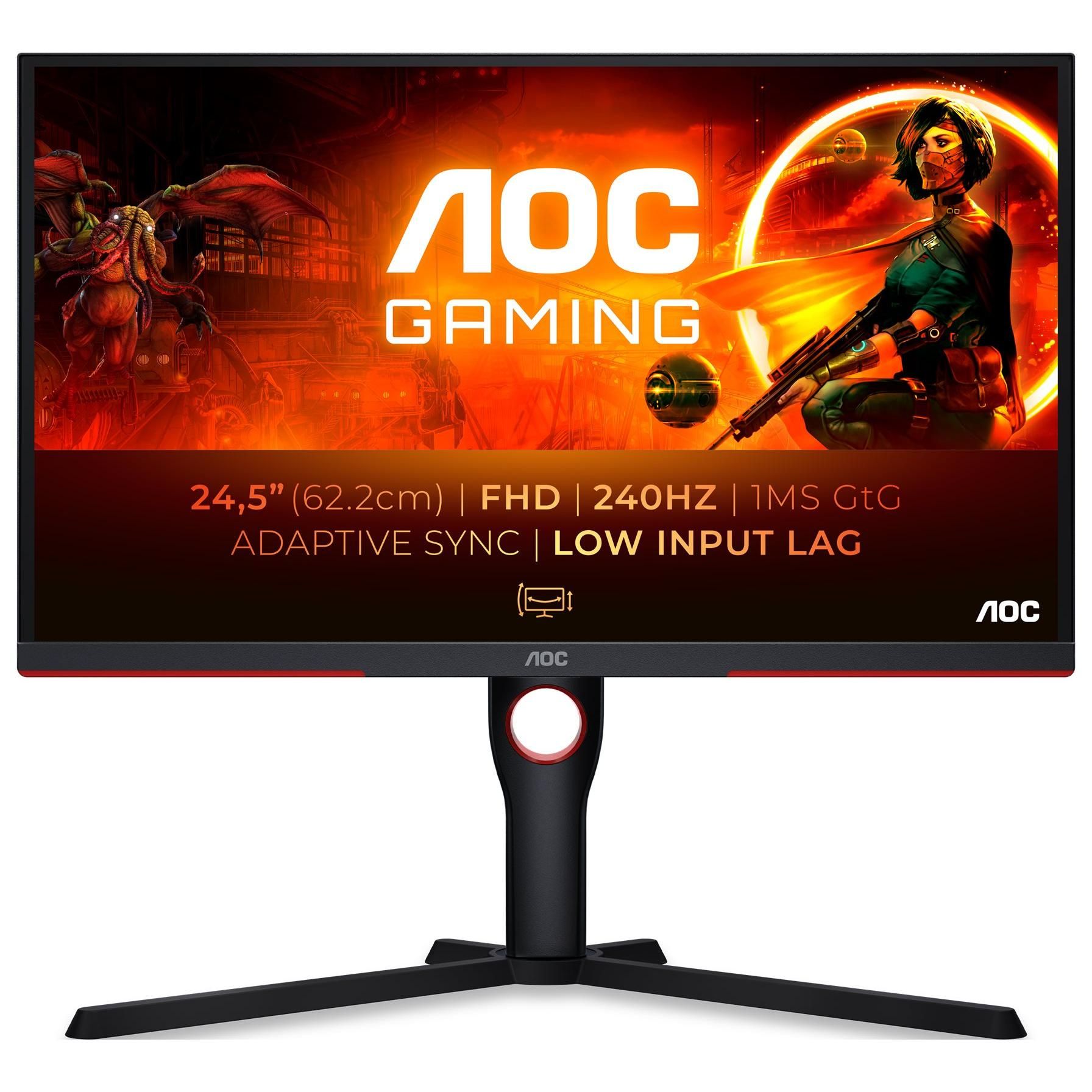 AOC G3 25G3ZM/BK Gaming Monitor - 24.5" Full HD 1080p 240Hz VA Display