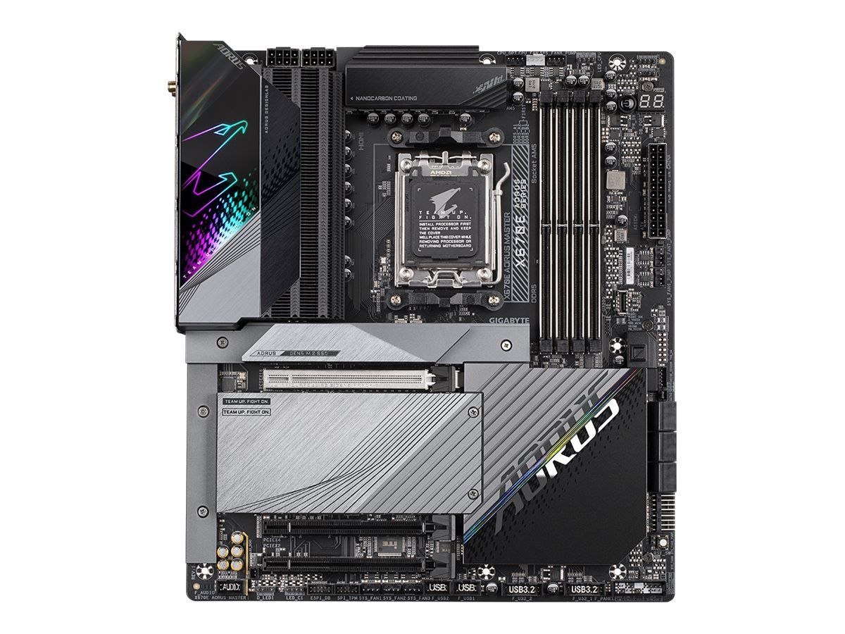 Gigabyte X670E AORUS MASTER - ATX Motherboard with AMD X670E Chipset, Extended Size, Socket AM5, 2.5 Gigabit LAN, Bluetooth, Wi-Fi 6, and Integrated Graphics (CPU Required)