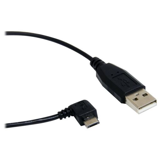 Cable USB Micro 2.0 de StarTech.com con ángulo recto, 91 cm - Cable USB - USB (M) a Micro-USB B (M) - 90 cm - conector de 90° - negro