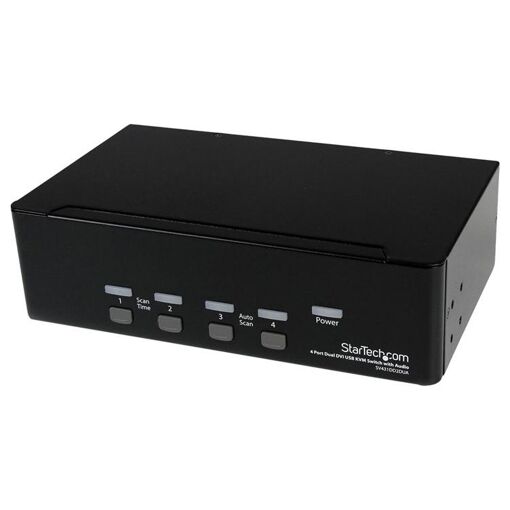 StarTech.com 4-Port USB & Audio KVM Switch with 2 Display Support (DVI)