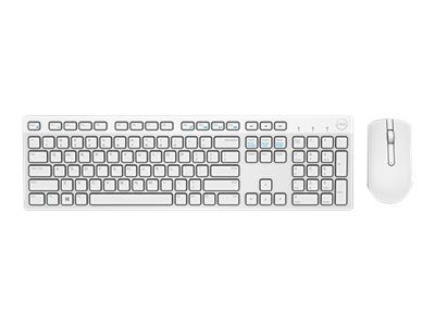 Dell KM636 Wireless Keyboard and Mouse Set - 2.4GHz, AZERTY, French, White