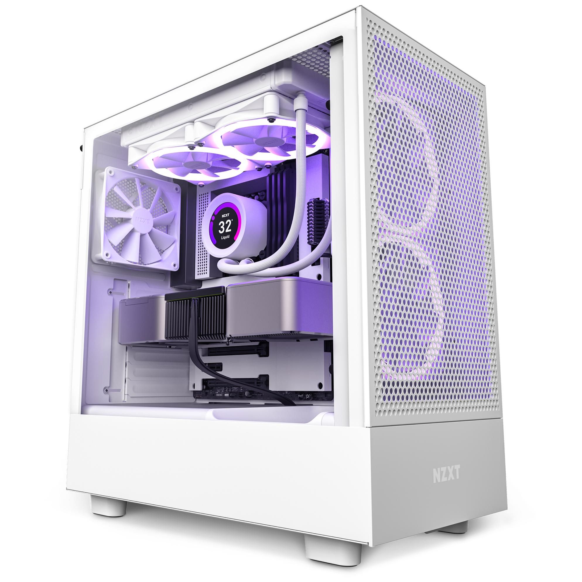 NZXT H5 Flow Midi Tower Case - White