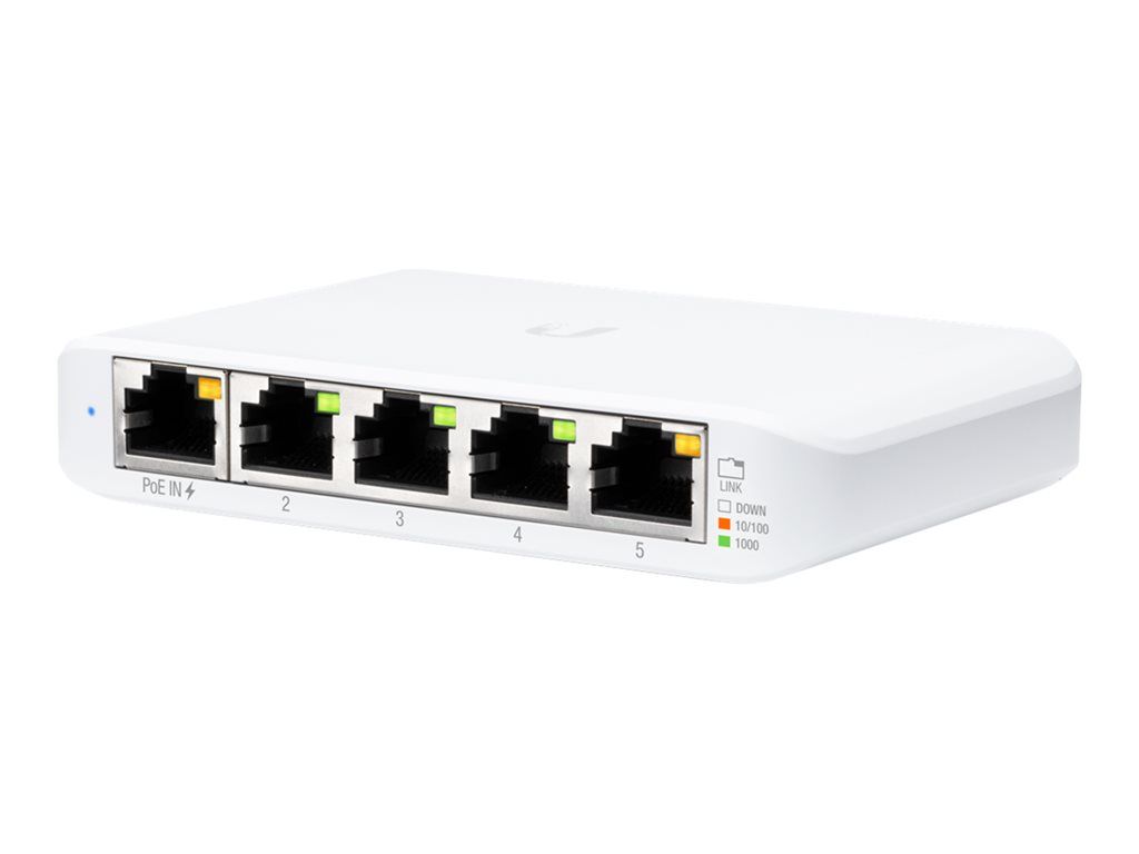 Ubiquiti UniFi Switch USW Flex Mini - Managed Switch - 4x Gigabit Ethernet + 1x PoE+ - Desk - PoE+ (Pack of 5)