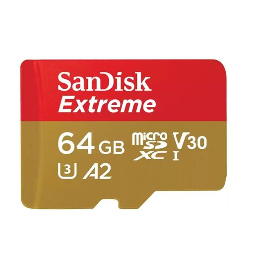 SanDisk Extreme MicroSDXC Card 64GB, UHS-I Class 10, V30, 170MB/s