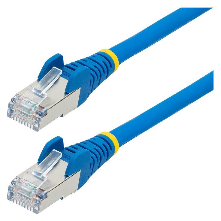 StarTech 50cm Ethernet Cable CAT6a - LSZH, 10GbE 100W PoE S/FTP - 0.5m, RJ-45, Blue