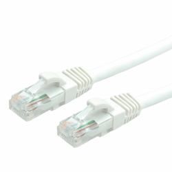 Secomp CAT 6 UTP Cable, 50cm, RJ-45 Male to RJ-45 Male, Halogen-Free, Locking, White