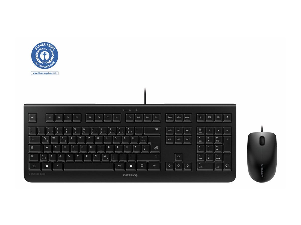 Cherry DC 2000 - USB Keyboard and Mouse Set - Black