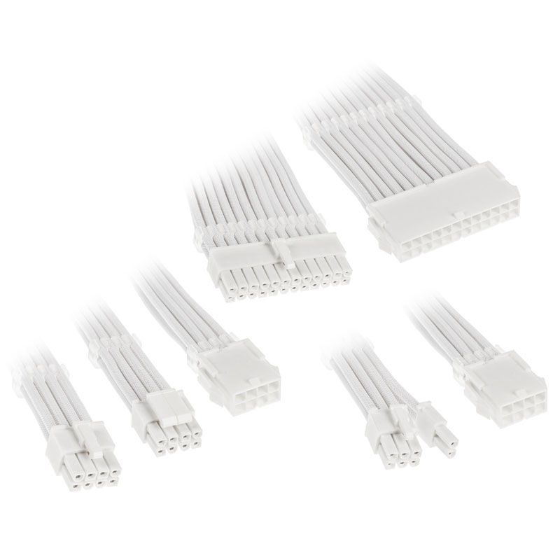 Kolink Core Adept Braided Cable Extension Kit, White