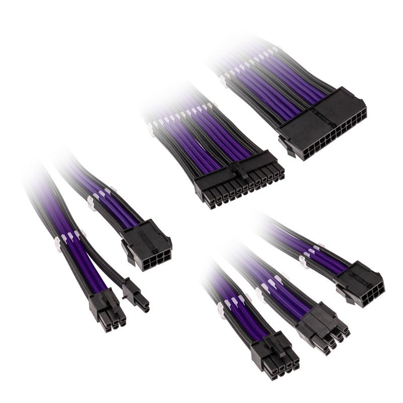 Kolink Core Adept Braided Cable Extension Kit - Black/Purple