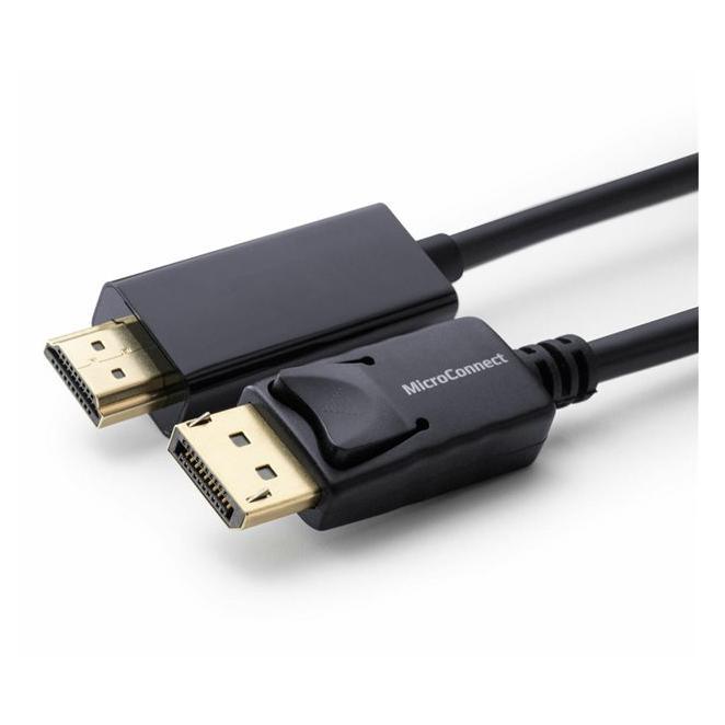 MicroConnect DisplayPort to HDMI Adapter - 2m - Black - 1080p 60Hz
