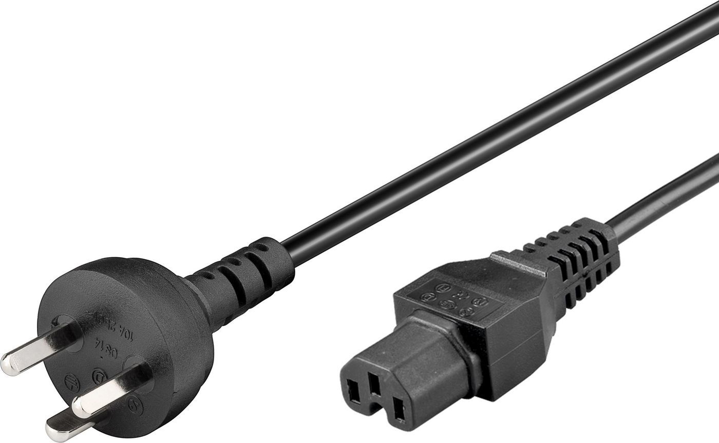 MicroConnect PE130418 Electric Cable, 1.8m, Black, DK-EDB to C15 Connector