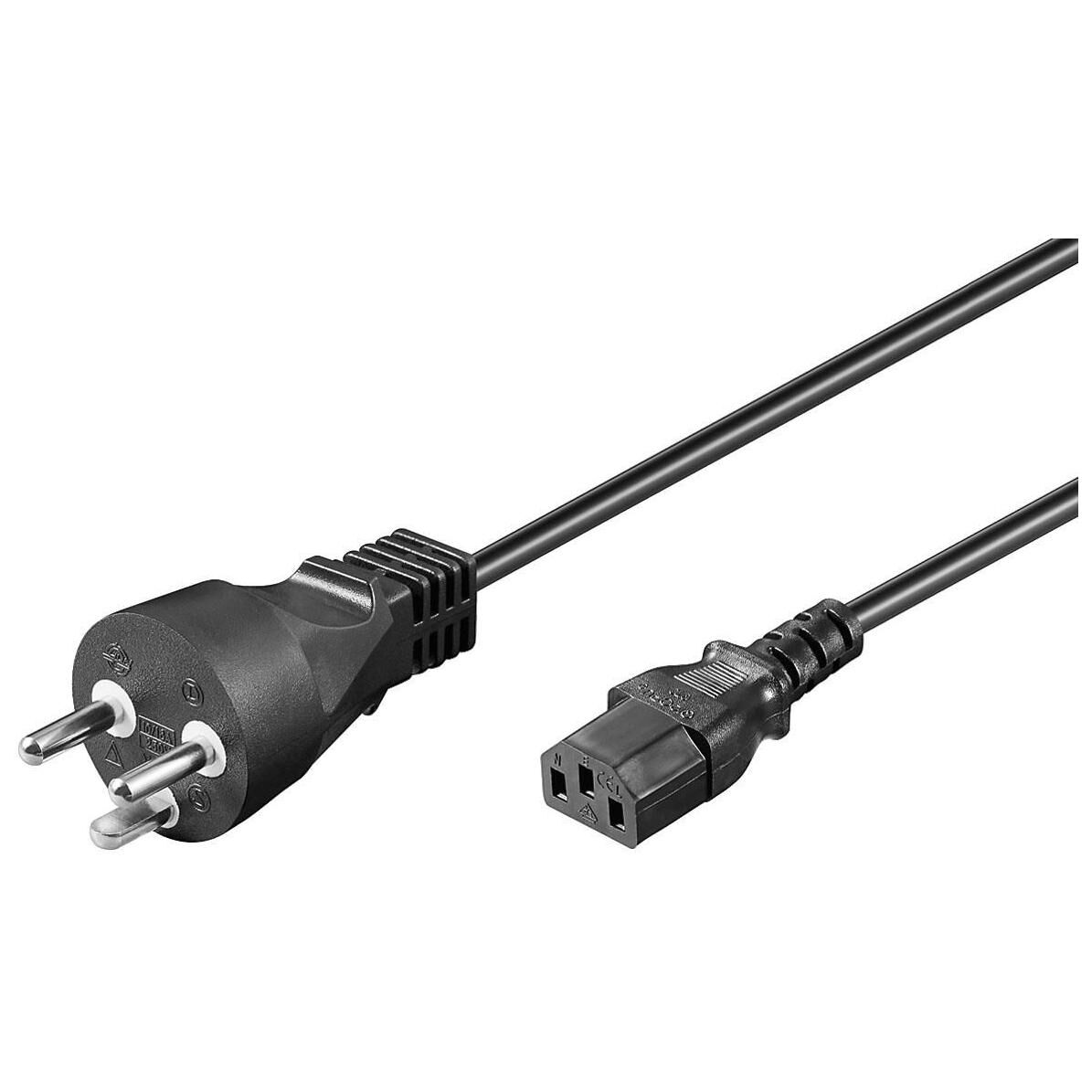 MicroConnect PE120430R 3m Power Cable Black K Type Plug to C13 Coupler