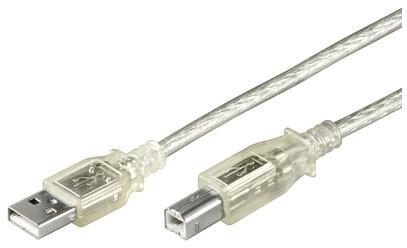 MicroConnect USB 2.0 1m M-M Transparent Cable