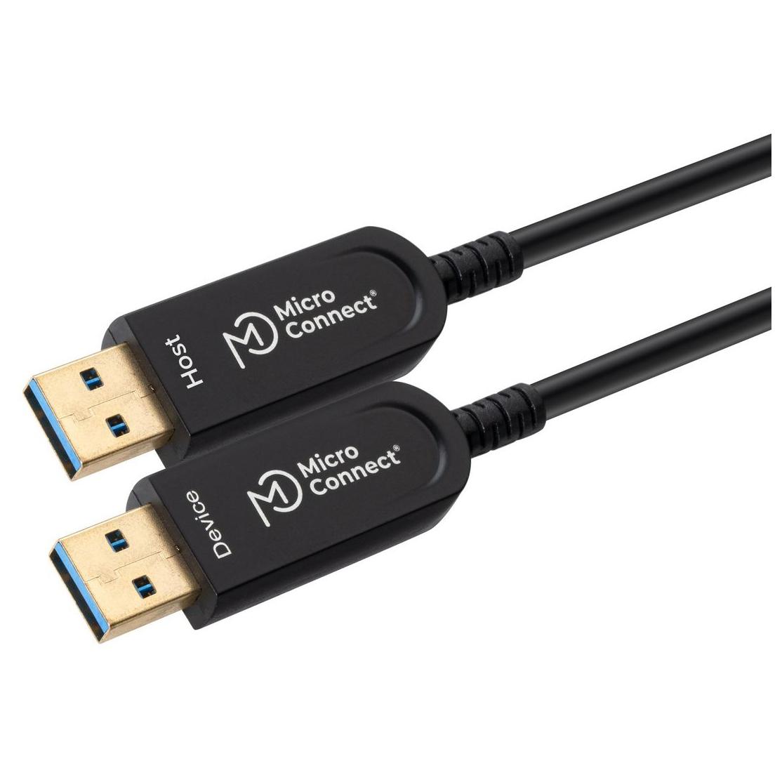 MicroConnect USB 3.2 Gen 1 (3.1 Gen 1) 15ft USB A Cable - Black