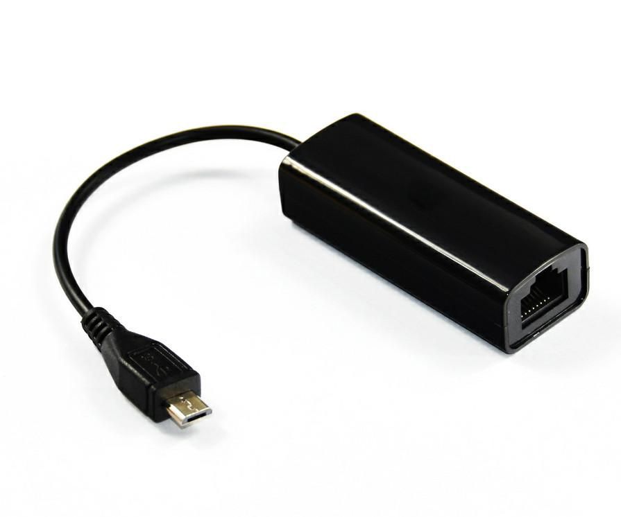 MicroConnect USB Micro to Ethernet Adapter, Black
