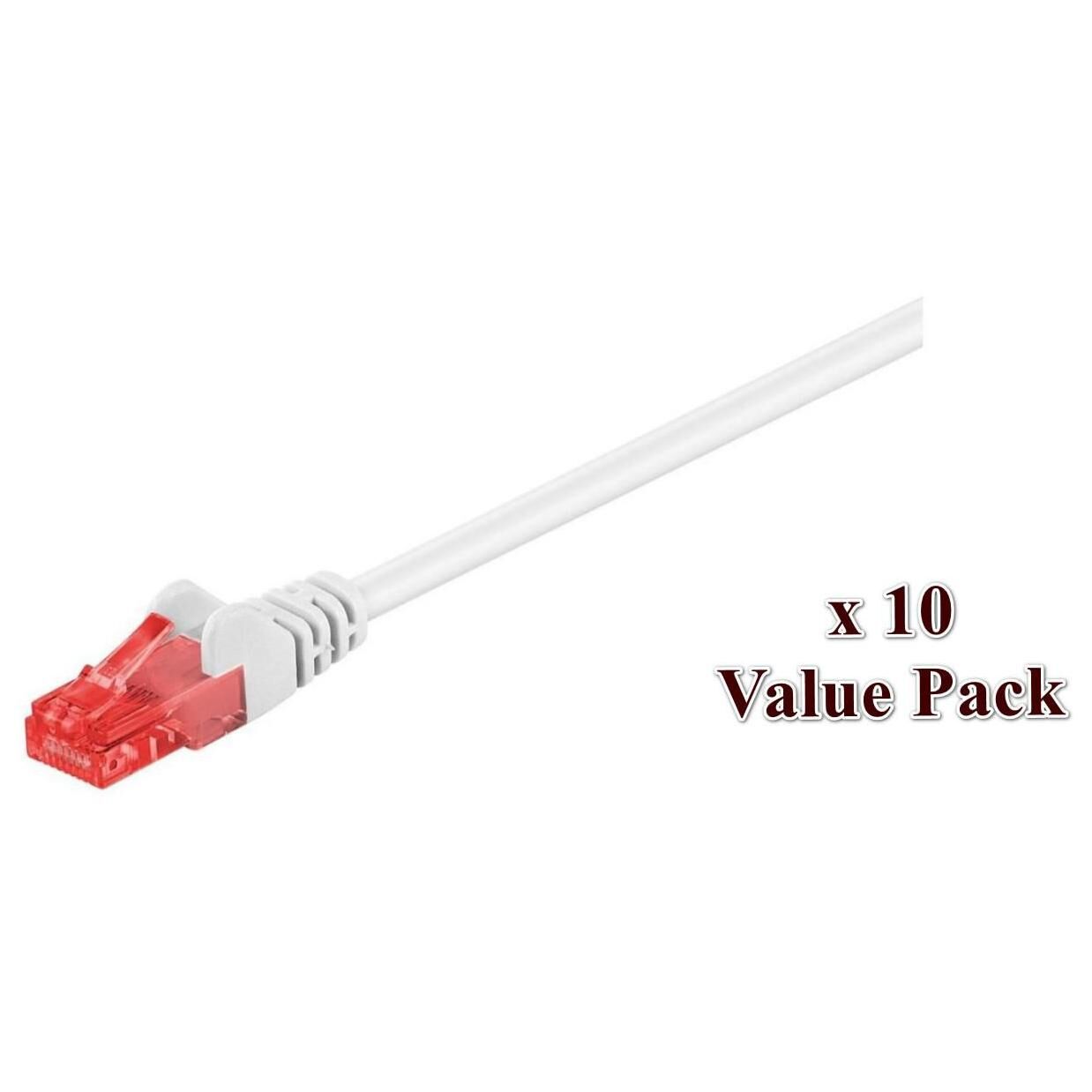 MicroConnect Cat6 U/UTP Cable, 10m, White