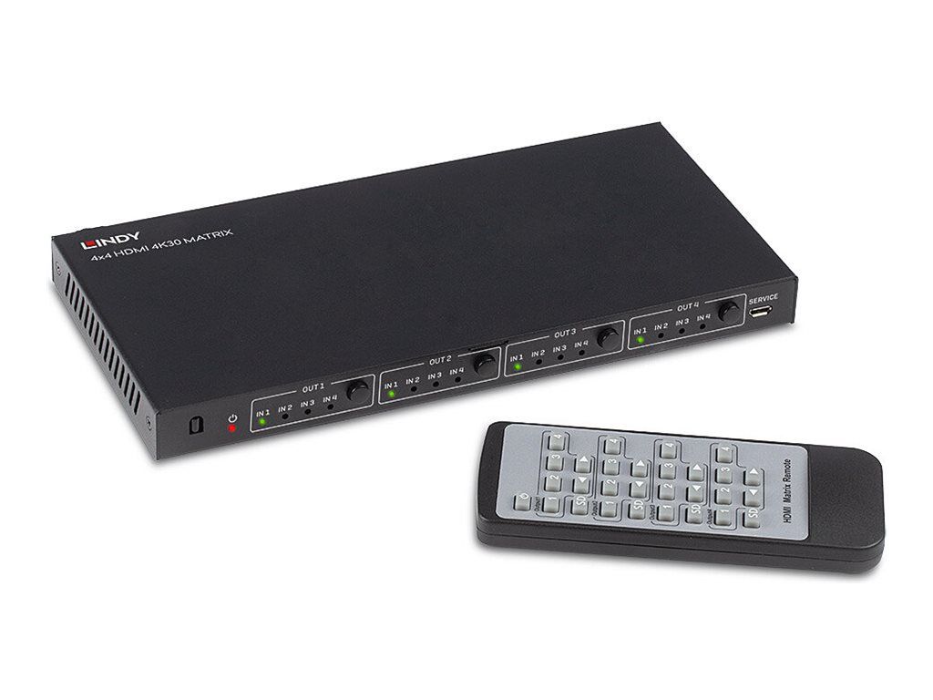 Lindy 4K UHD 4x4 HDMI Matrix Switcher