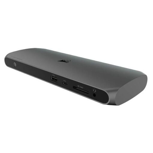 Station d'accueil Corsair TBT100 Thunderbolt 3 - 40 Go/s, Noir et Argent
