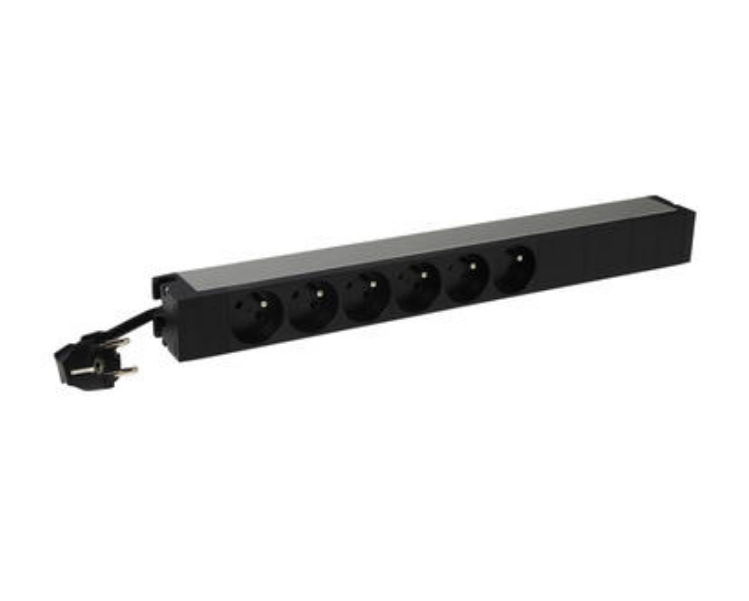 Legrand LCS3 - Sector Distribution Unit (Rack-Mountable) - 230V AC - 3.7kW - Single Phase - Input: CEE 7/7 Power Socket - Output Connectors: 6 (6x Type E) - 1U - 19" - 3m Cable - France