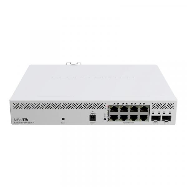 Mikrotik CSS610-8P-2S+IN 8-Port Gigabit Ethernet Switch with PoE and SFP+ Support - White