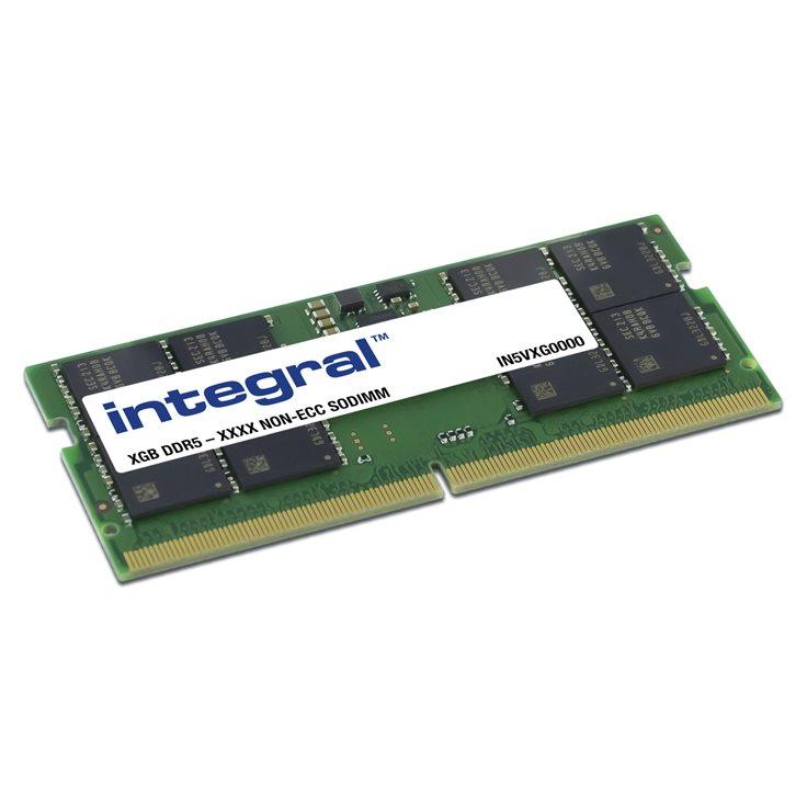 Integral DDR5 8GB SO DIMM 262-pin 4800MHz/PC5-38400 CL40 1.1V Buffered Non-ECC Memory Module
