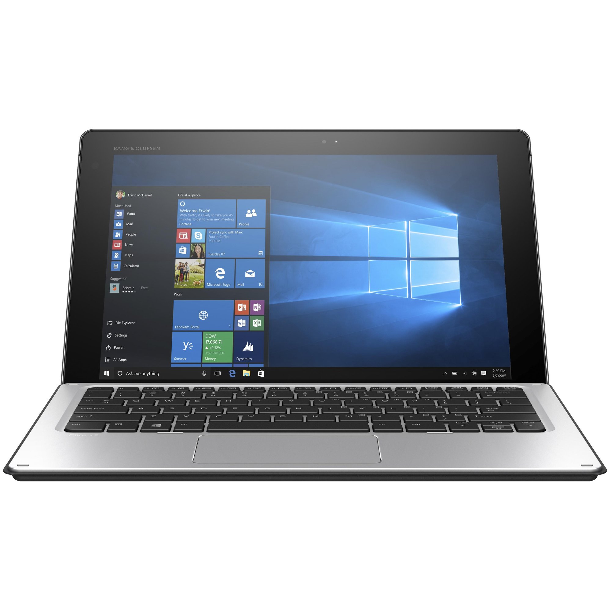 HP Elite x2 1012 G1 - Ordinateur 2 en 1 de 12 pouces, processeur Core m5 M5-6Y54 1,1 GHz, 8 Go de RAM, 256 Go SSD, argent AZERTY