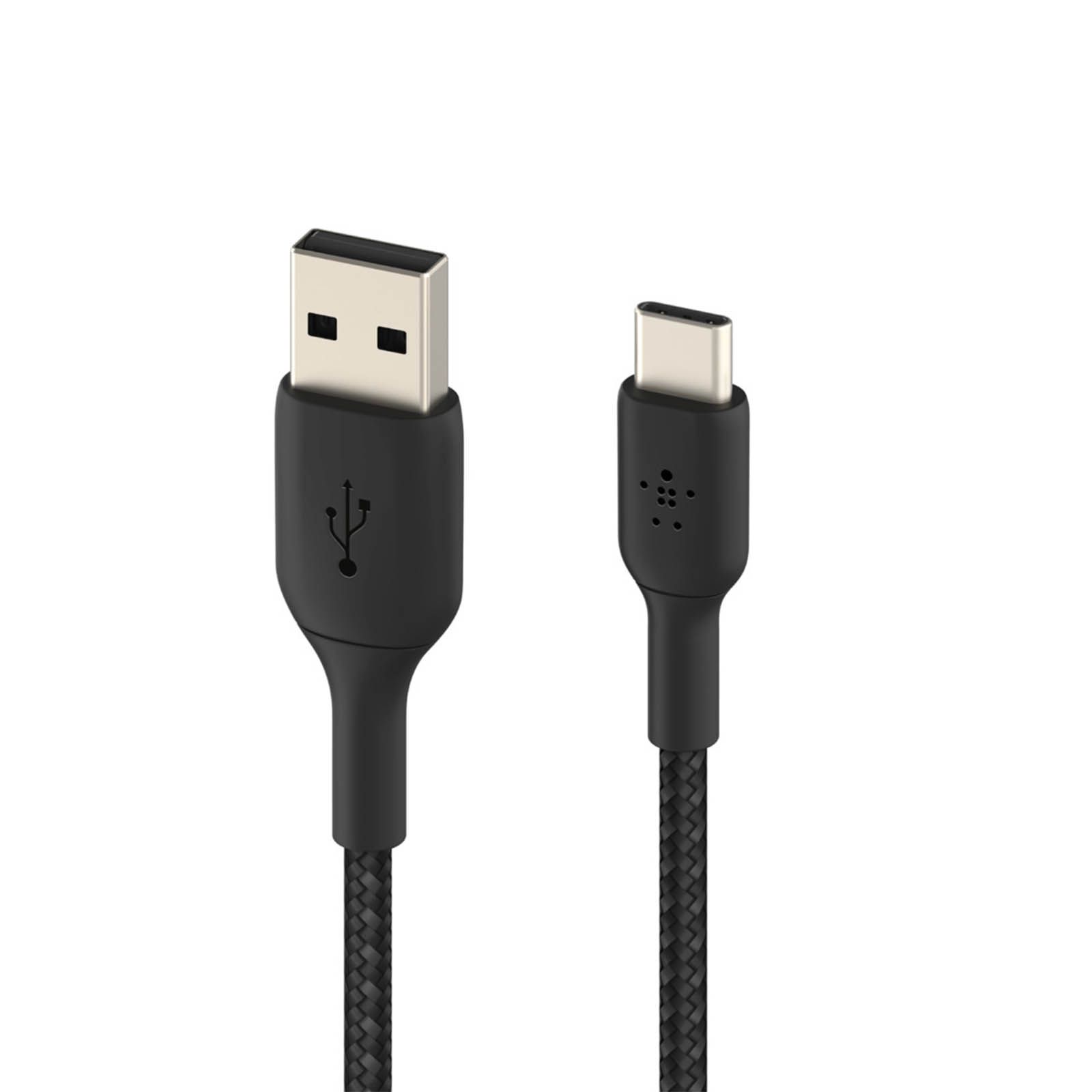 Belkin 18W Nylon Braided USB-C to USB Cable, 15cm Black