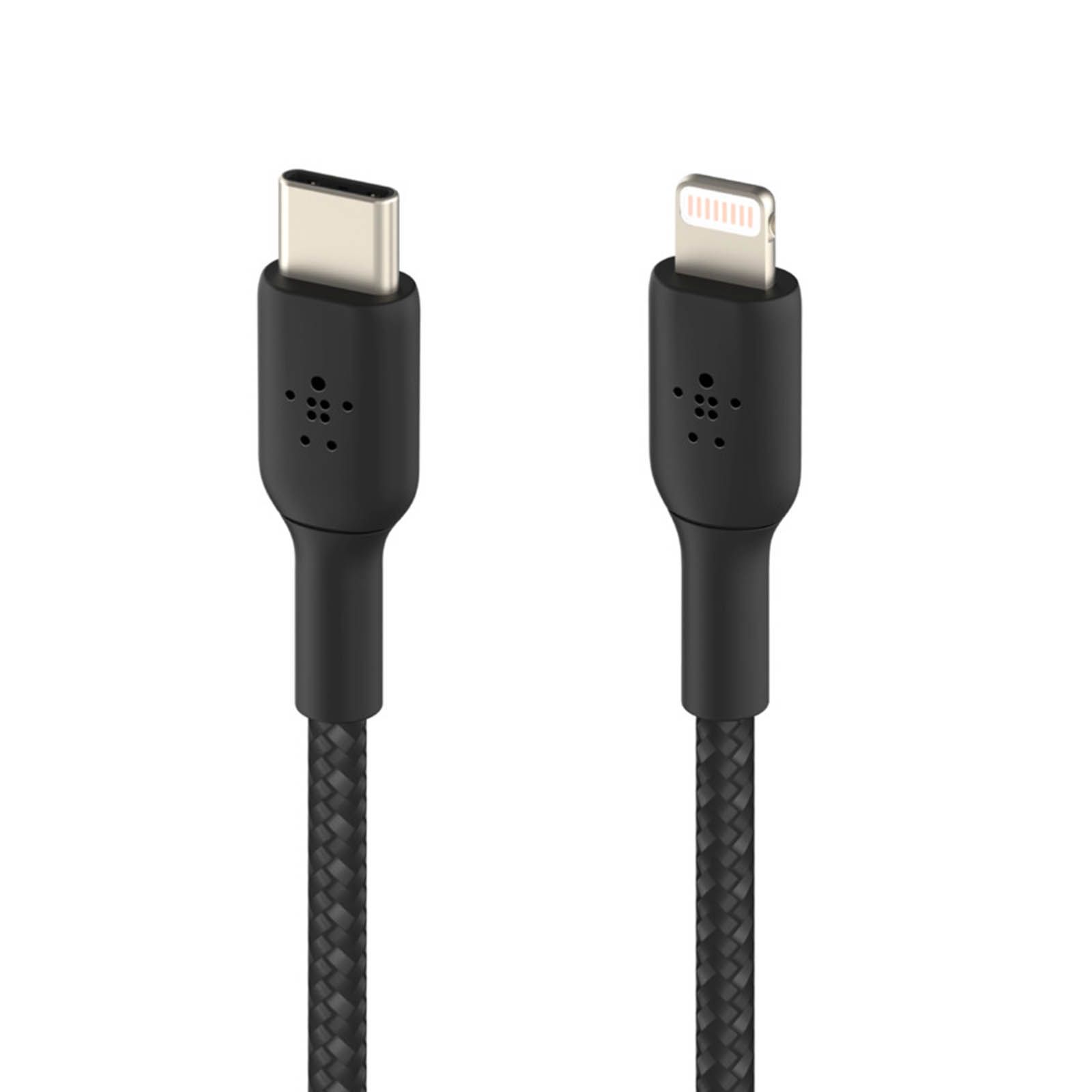 Belkin 18W USB-C to Lightning Cable, 1m, Black