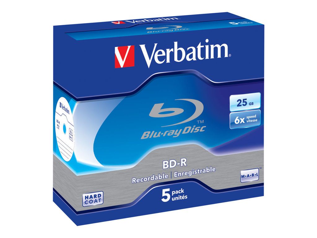 Verbatim 5x BD-R 25GB 6x CD Case