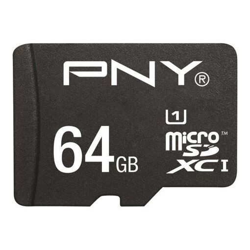 PNY Performance 2015 Flash Memory Card (MicroSDXC to SD Adapter Included) - 64GB - UHS Class 1/Class 10 - microSDXC UHS-I