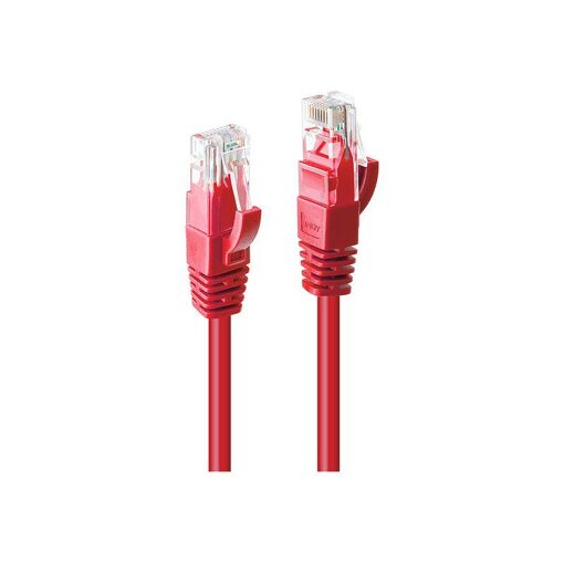 Lindy CAT6 Molded RJ-45 Cord, Red