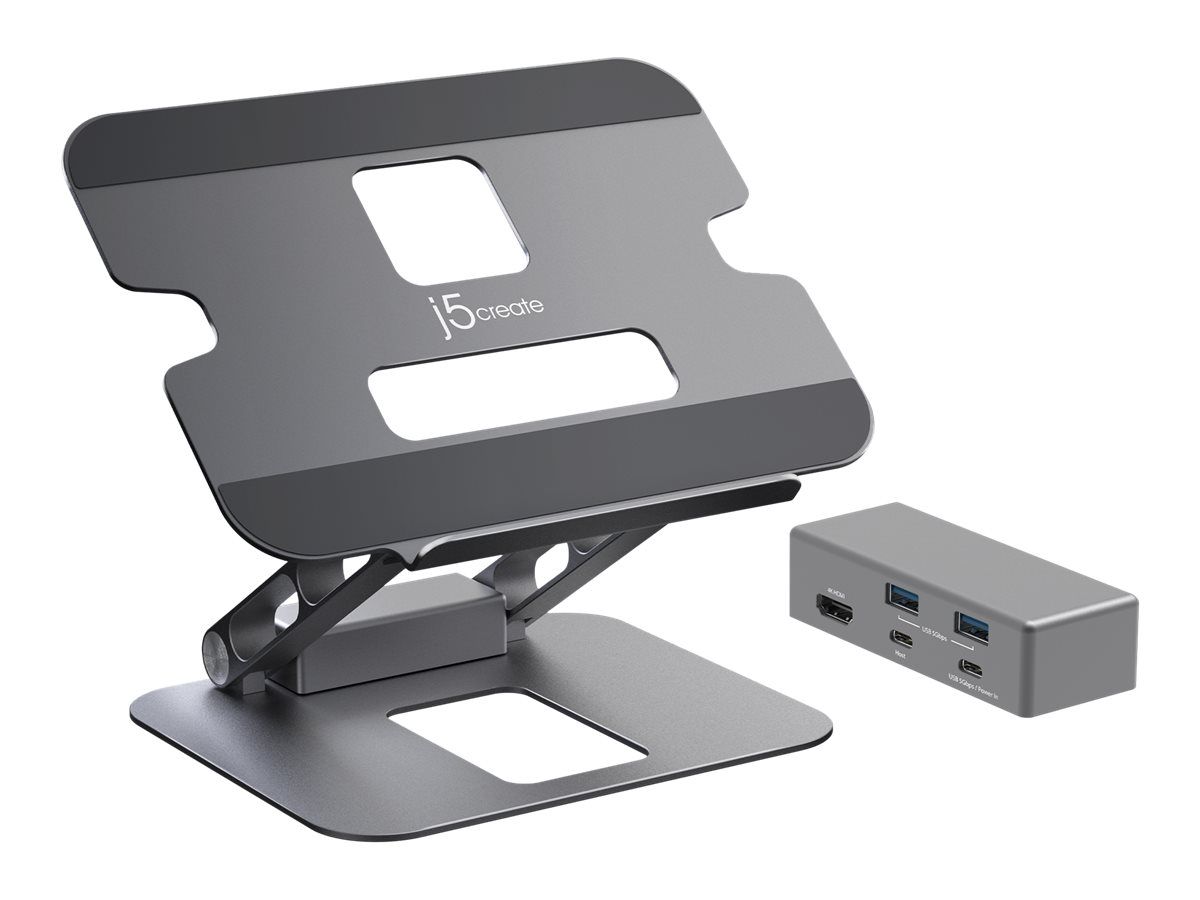 Station d'accueil et support pour ordinateur portable j5create JTS327 - USB-C / Thunderbolt 3/4 - HDMI