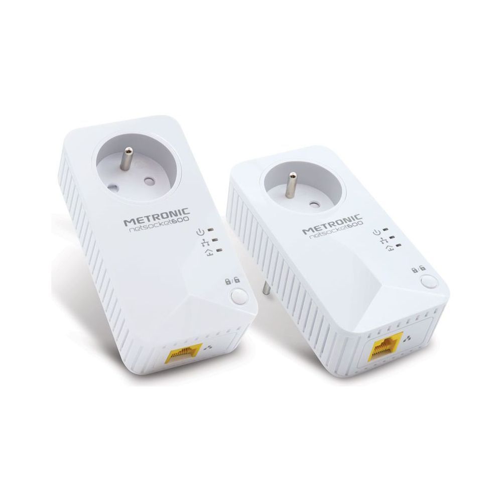 Prise réseau Metronic CPL Duo 600