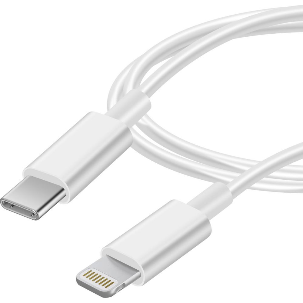 Cable Maxlife Lightning a USB-C Blanco de 2M