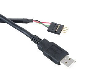 Akasa EXUSBIE-40 USB Cable - 2.0, 40cm, Black