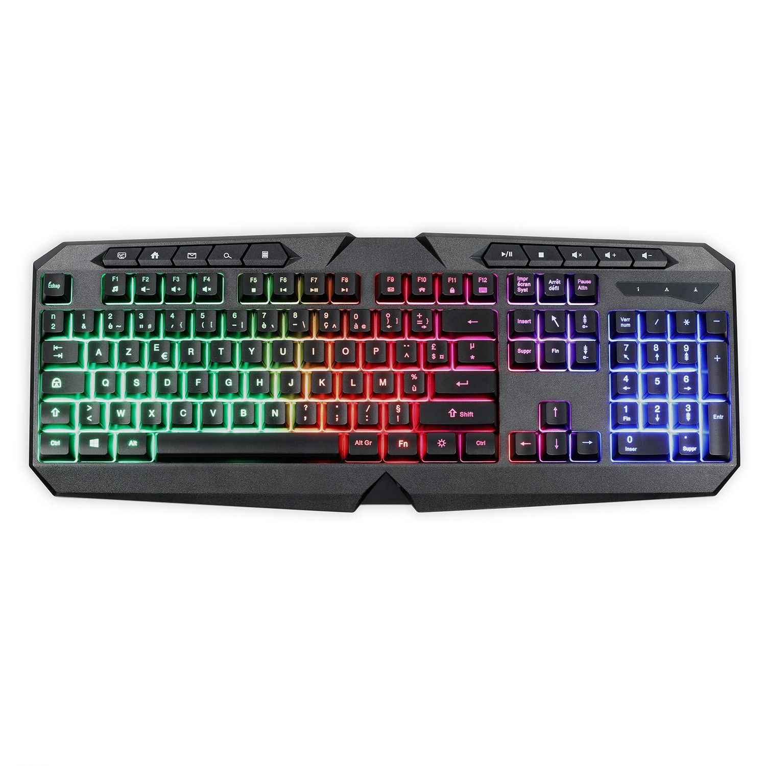 LIVOO TEA283 Gaming Keyboard - USB Wired - AZERTY - RGB LED Backlighting