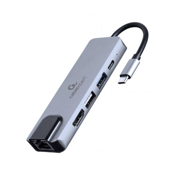 Gembird USB-C Docking Station with HDMI, PD, and LAN